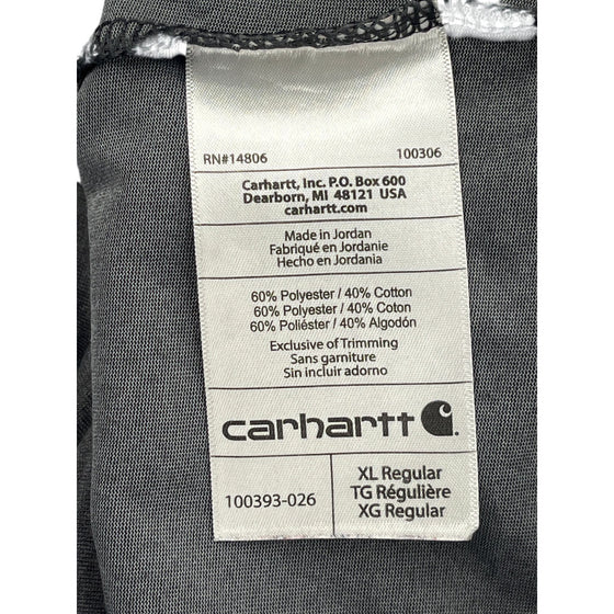 Carhartt Relaxed Fit Long Sleeve Shirt - XL - Grey Polyester Blend