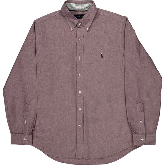 Ralph Lauren Long Sleeve Shirt - Large - Purple Cotton