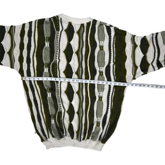 Coogi Basics Graphic Jumper - 2XL - White Green Wool