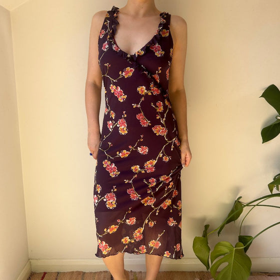 Vintage purple Kookai Midi Dress - womens medium