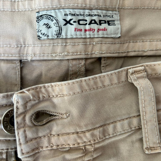 Vintage beige X-Cape Cargo Trousers - womens 32" waist