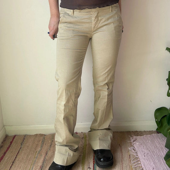 Vintage beige Unbranded Trousers - womens 30" waist