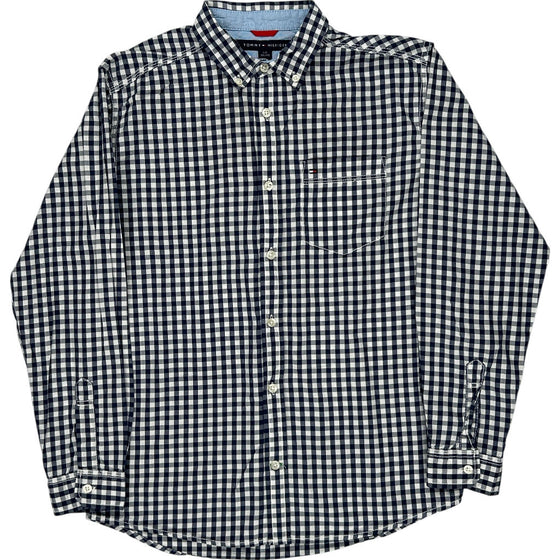 Age 14-16 Tommy Hilfiger Check Shirt - Large - Black & White Cotton