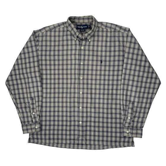 Greggor Ralph Lauren Checked Shirt - Large Multicoloured Cotton