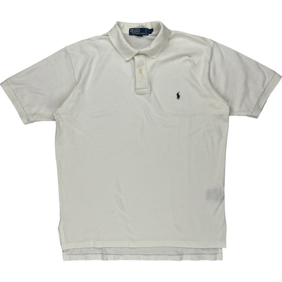 Ralph Lauren Polo Shirt - Large - White Cotton