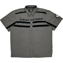  Harley Davidson Button-Up Shirt - XL - Grey Cotton