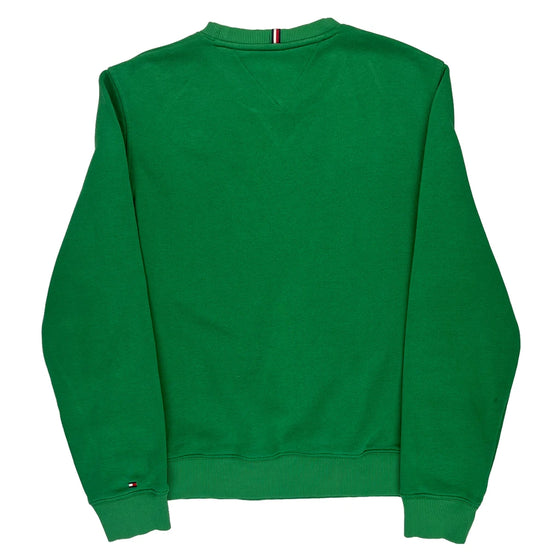 Tommy Hilfiger Spellout Sweatshirt - Medium Green Cotton Blend