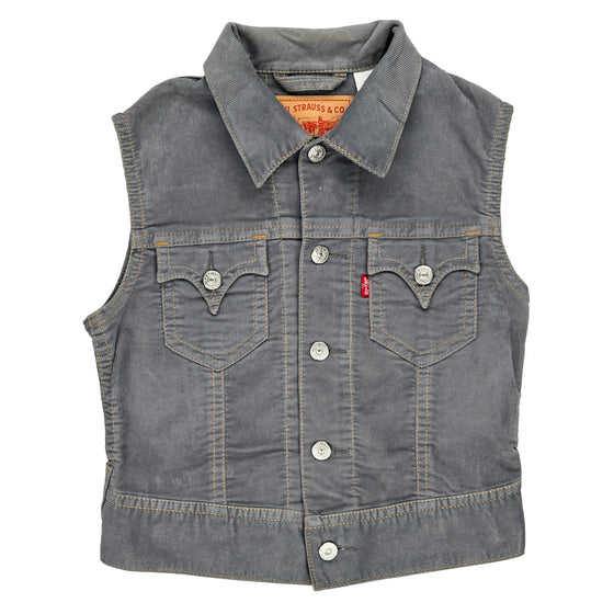 Levis Denim Gilet - Large Grey Cotton Blend