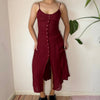 Vintage burgundy Martins Midi Dress - womens small