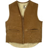 Carhartt Fleece-Lined Vest Jacket - Medium - Brown Cotton Blend