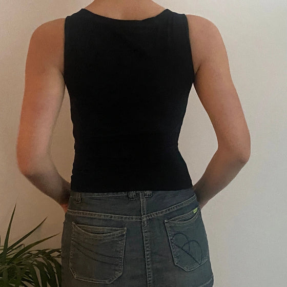 Vintage black Nadia Fassi Vest - womens medium