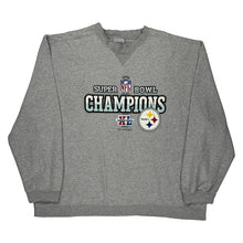  Steelers Reebok Sweatshirt - 2XL Grey Cotton Blend