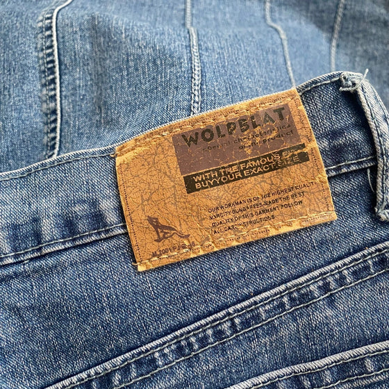 Vintage blue Wolfblat Denim Skirt - womens 28" waist