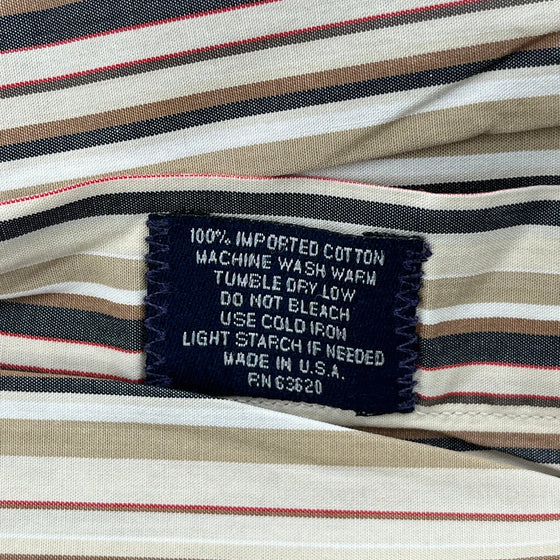 Burberry London Striped Shirt - XL Beige Cotton