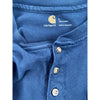 Carhartt Henley T-Shirt - Large - Navy Cotton