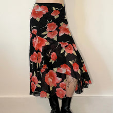  Vintage black Aino Midi Skirt - womens 25" waist