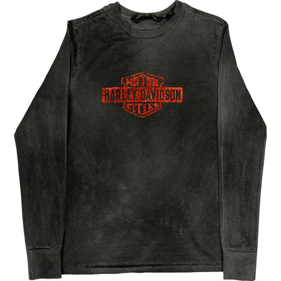 Harley Davidson Long Sleeve T-Shirt - Medium - Black Cotton