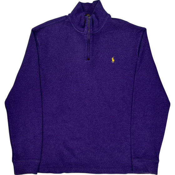 Ralph Lauren 1/4 Zip Sweatshirt - XL - Purple