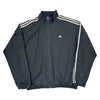 Three Stripes Adidas Slim Fit Track Jacket - 2XL Black Polyester