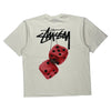 Dice Graphic Stussy T-Shirt - Large White Cotton