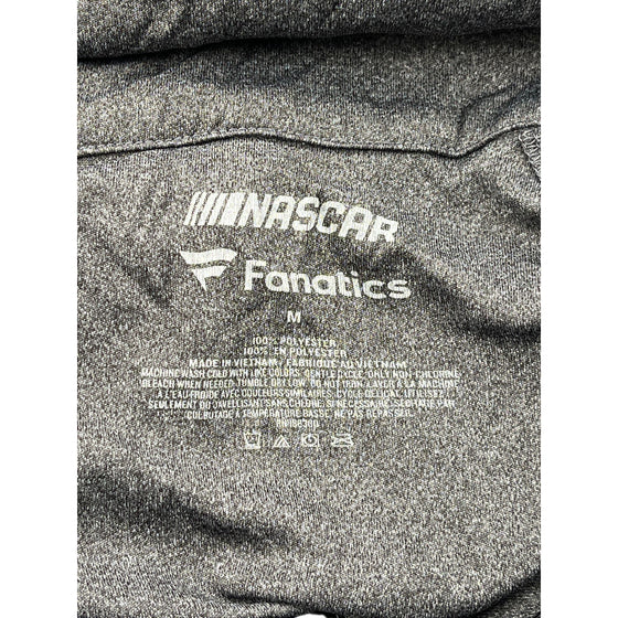 Nascar Fanatics Quarter Zip Sweatshirt - Medium - Grey Polyester