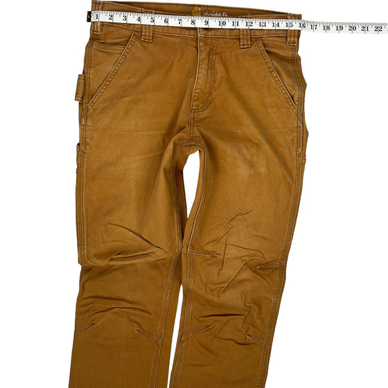 Carhartt Straight Fit Trousers - 30W 32L - Brown Cotton