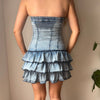 Vintage blue Terranova Denim Dress - womens x-small