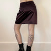 Vintage burgundy Moda Dossier Mini Skirt - womens 26" waist