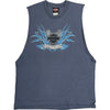 Harley Davidson Graphic Vest - XL - Blue Cotton