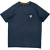 Carhartt Relaxed Fit T-Shirt - Large Tall - Navy Cotton Blend