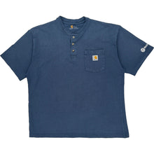  Carhartt Henley T-Shirt - Large - Navy Cotton