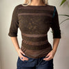 Vintage brown Legatte Jeans Top - womens small