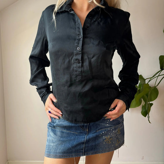 Vintage black Andrea Mare Shirt - womens small