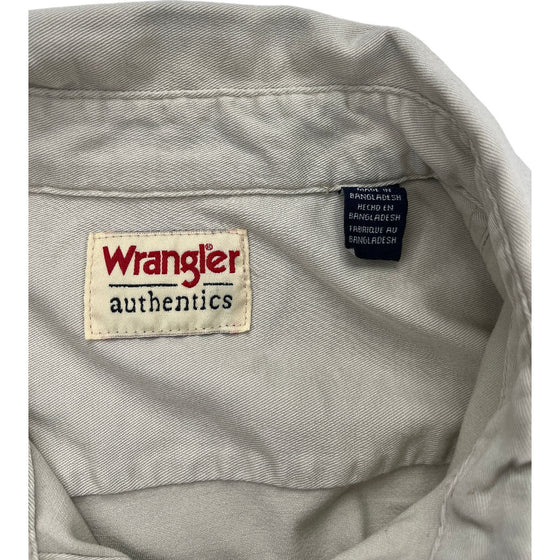 Wrangler Authentics Short Sleeve Shirt - Large - Beige Cotton Blend