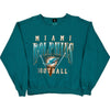 NFL Miami Dolphins Sweatshirt - Medium - Teal Cotton