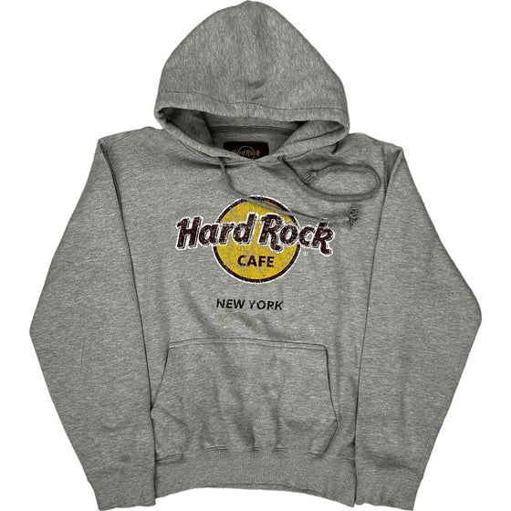 Hard Rock Cafe Hoodie - Medium - Grey Cotton Blend