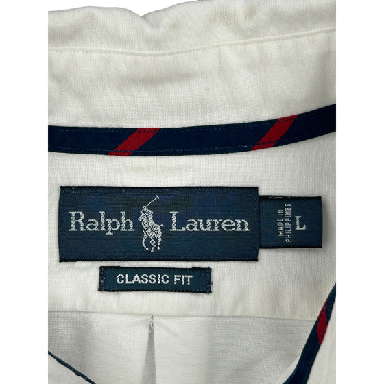 Ralph Lauren Classic Fit Shirt - Large - White Cotton