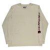 Carhartt Graphic Long Sleeve T-Shirt - Large Cream Cotton