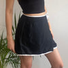 Vintage black Max Dine Wrap Skirt - womens 24" waist