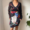 Vintage black Desigual Midi Dress - womens medium