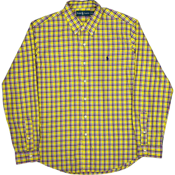 Ralph Lauren Plaid Shirt - XL - Yellow Cotton