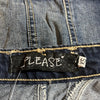 Vintage blue Please Denim Skirt - womens 29" waist