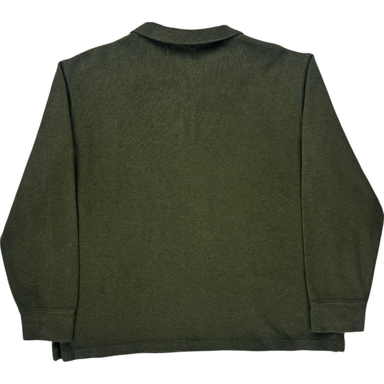 Polo Ralph Lauren 1/4 Zip Sweatshirt - Large - Green Cotton