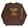 Big Game Hunter Carhartt Graphic Long Sleeve T-Shirt - Medium Brown Cotton