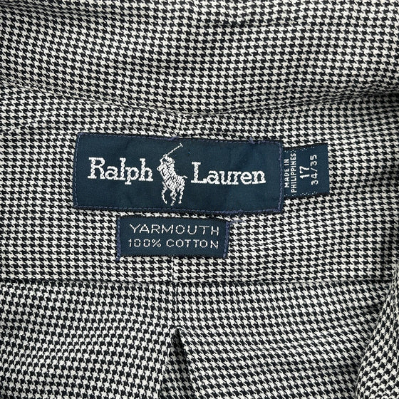 Yarmouth Ralph Lauren Checked Shirt - XL Black & White Cotton