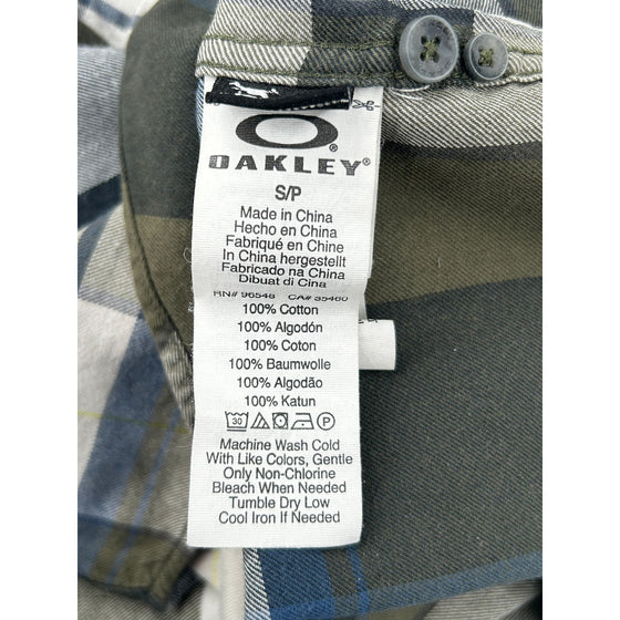 Oakley Plaid Flannel Shirt - Small - Multicoloured Cotton