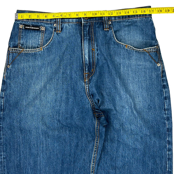 Rocawear Denim Shorts - 34W 14L - Blue Cotton