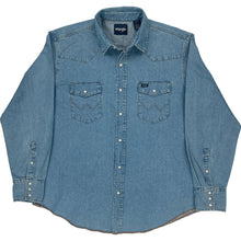  Wrangler Denim Shirt - XL - Blue Cotton