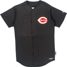  Majestic Cincinnati Reds Button-Up Baseball Jersey - Small - Black Polyester