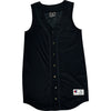 Champion Button-Up Sleeveless Top - Large - Black Polyester